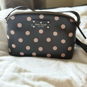 Kate Spade Black and Pink Dot Crossbody Bag
